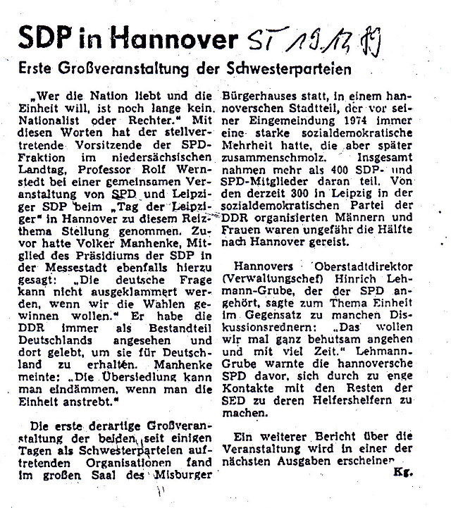 SDP in Hannover